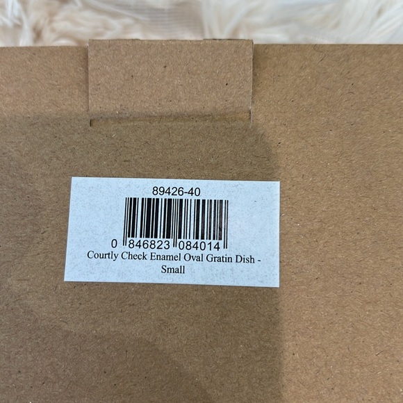 MacKenzie-Childs Small Courtly Check Oval Gratin Enamel Dish - Picture 11 of 14